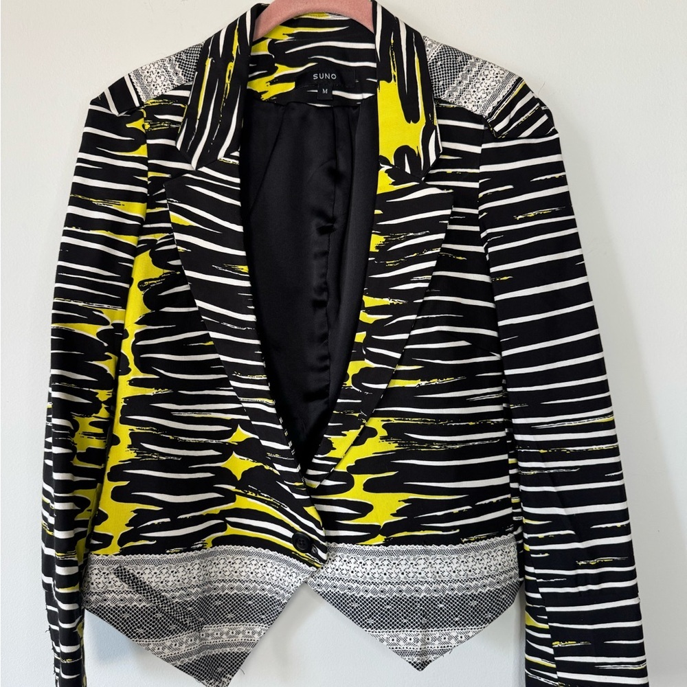 Suno 100% Silk Blazer | Eye-Catching Print | Size M